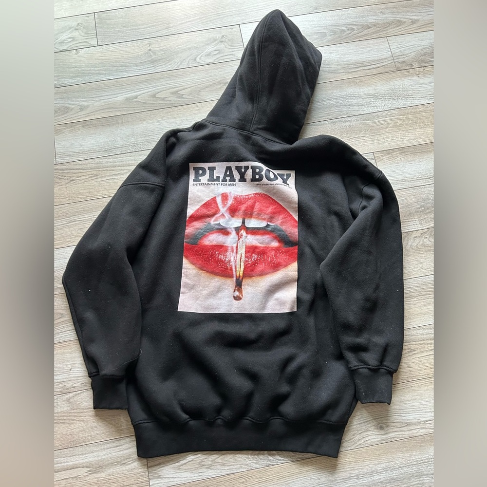 Comfy oversized playboy hoodie from Missguided